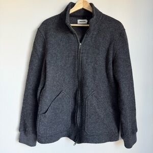 Taylor Stitch Evans Jacket Wool Zip-Up Charcoal Classic Minimalist Preppy